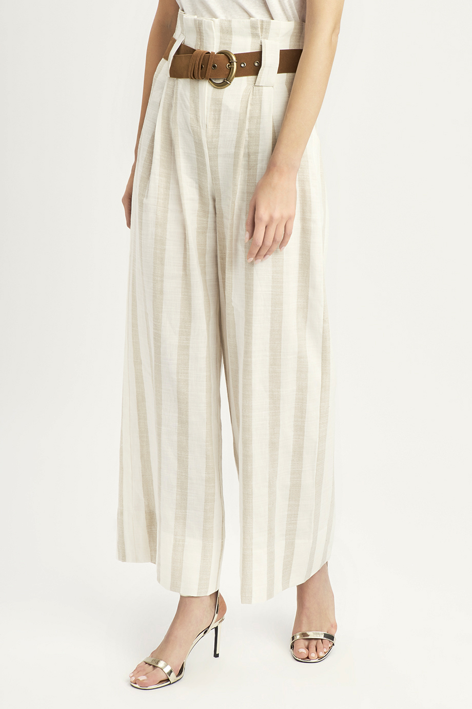 

Брюки с ремнем Mila Marsel, Белый