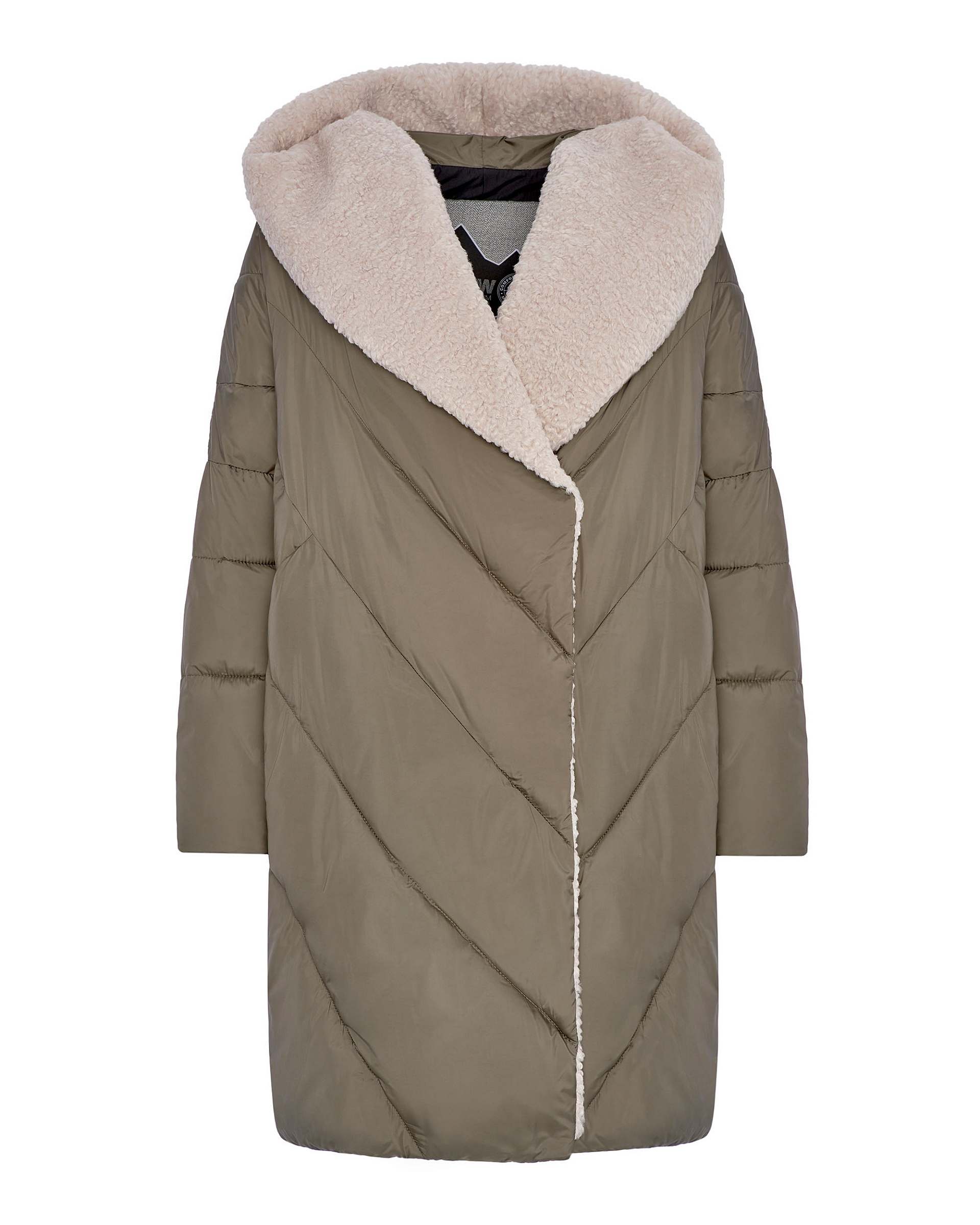 Зеленое пальто с капюшоном, фото 1